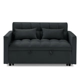 54.33 inch versatile foldable sofa bed in 3 lengths, modern sofa sofa sofa velvet pull-out bed, W2353P252430