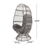 RESEDA SWIVEL PATIO EGG CHAIR 67931.00TPDGRY