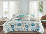 7 Piece Cotton Sateen Comforter Set Aqua King B03597267