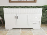 42 Inch Modern Bathroom Vanity with 2 Drawers, Vertical Grain MDF Cabinet with Soft-Close Doors and W509P493622