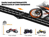 9ft Aluminum Plate Folding ATV Loading Ramp Black Pair Truck Trailer 1200 lbs 03466389