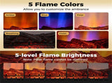 26 Inch Smart Electric Fireplace Log Set - Alexa/Google Compatible, 5 Flame Colors & 1500W Heater 85716401