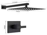 12" Matte Black Rainfall Shower Faucet 31407534