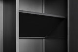 Metal Wardrobe Cabinet with Hanging Rod and Lock,black Armoire Wardrobe Closet,Clothing Locker W1247P221096