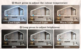 52*28 inch LED Bathroom Vanity Mirror Wall Mounted Adjustable White/Warm/Natural Lights Anti-Fog W708P235364