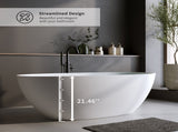 70.8Solid Surface Matte Tub, Solid Surface Soaking Tub, Stone Resin Freestanding Bathtub, Thick 15873692
