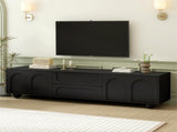 ON-TREND Cream Style TV Stand with Arched Doors & 2 Drawers for TVs up to 75