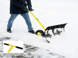 74*47cm Iron Yellow T-Handle Black Blade Adjustable Human-Powered Snow Plow 49055054