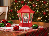 64" Christmas Streetlamp Lantern 60 Warm LEDs, 8 Xmas Melodies, 2 Display Ways, ABS/PP/PVC, Red, 02304289