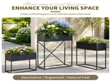 3Pack PreAssembled Metal Raised Garden Bed Planter Stand with NonWoven Liner, UVResistant Coated W2796P516631
