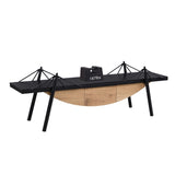 Sailboat-Shaped TV Stand, 70.87 inch Modern Entertainment Center with Drawer, MDF Wood Media Console W2317P253445
