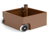 150LBS Fillable Umbrella Base with Wheels 2 Adapters for 7.5-11ft Patio Umbrellas Coffee 51494803