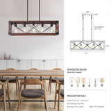 (Same as W1340P155968/L1011-RW) 5-Light Retro Farmhouse Chandelier For Kitchen, Living, Dining W1340P206645