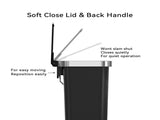 Trash Can, 11.9 Gallon Plastic Step Garbage Bin with Soft Close Lid, Black 14987467