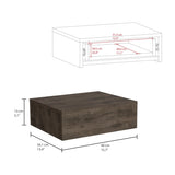 Milano Floating Nightstand , End Table, Side Table Wall-Mounted with Drawer- Dark Brown -Bedroom B070137821
