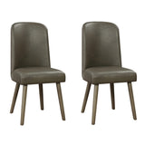 Grey and Grey Oak Upholstered Back Side Chairs B062P182728