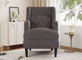 Upholstered Accent Chair Tufted Armchair for Living Room and Bedroom, Russet Brown N763P193158D