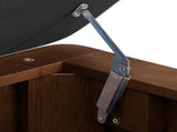 50.8-inch Multi-Functional Ottoman Bench-Solid Rubberwood Bed End Bench with Linen Seat, W5819P481607