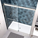 Bypass shower door, sliding door, with 5/16" tempered glass and Polished Chrome finish 6074 W2122P166984