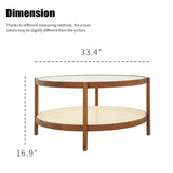 Modern Farmhouse Living Room Coffee Table Set, Stylish and Elegant Nesting Round Wooden Table,Side W2105P210284