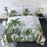 3 Pieces Coconut Tree Comforter Set King Size for Home Bedroom Banana Tree Bedding Set Down 13969254