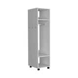 Cluster 63" Tall Wardrove with Mirror, Three Shelves, Casters and Hanging Rod, Armoire, Bedroom B200P240236