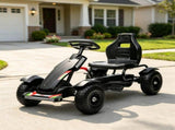 Black Kids Pedal Go Kart Outdoor Ride on Toys with Handbrake, 4 Non-Slip Wheels for Park Fun Ages 65689347
