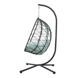 ZNTS Egg Chair Stand Indoor Outdoor Swing Chair Patio Wicker Hanging Egg Chair Hanging Basket Chair 21430320