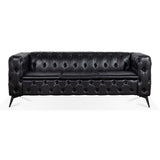 84.06 Inch Width Traditional Square Arm removable cushion 3 seater Sofa W68041369