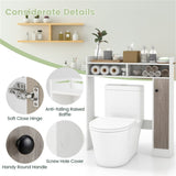 White bathroom cabinet, bathroom storage rack 49442676