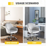 ZNTS Accent chair Modern home office leisure chair with adjustable velvet height and adjustable casters W1521108569