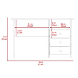 Bianco Writing Computer Desk, Three Drawers, One Shelf B200P188822
