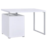 White 3-drawer Reversible Office Desk B062P145660