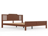 Full Size Platform Bed with Tall Headboard, Solid Bamboo-made Bed with Support Slats, Full Bed W5316P483992