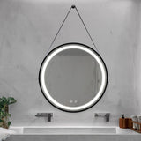 24inch Bathroom Led Classy Vanity Mirror with focused backplane,Black aluminum alloy frame,High W1992P211230