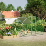 Large Chicken Coop Metal Chicken Run with Waterproof and Anti-UV Cover, Dome Shaped Walk-in Fence W2505P194437