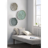 Textured Feather 3-piece Metal Disc Wall Decor Set B03597680