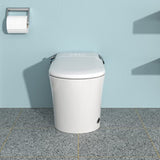 ZNTS Smart Toilet with Bidet Built in, Auto Open & Close, Elongated Heated seat, Foot Sensor Flush, LED W1243P203352