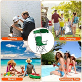 Foldable Beach Canopy Chair Sun Protection Camping Lawn Canopy Chair 330LBS Load Folding Seat w/ Cup 07445250