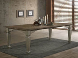 Breda Antique Gray and Dark Oak Finished Wood Dining Table T2574P165169