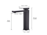 Matte Black Bathroom Faucet Single Handle Tall Vessel Sink Faucet Vanity Bathroom Faucet Basin Mixer W1932P148110