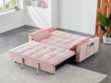 Modern velvet sofa, sofa pull-out bed, small love seat casual sofa with back, with pillow, pockets, 82640220