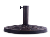 18" Bronze Umbrella Base - Heavy-Duty ResinSteel Upright, 30lbs Stable Round Design with Hand-Turn 64002827