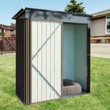 ZNTS Patio, Lawn & Garden,5*3FT Outdoor Storage,Tool with Sloping Roof and Lockable Door, Metal W1598P153006