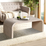 Farmhouse Vintage Crafts Coffee Table,Curved Art Deco Design, Easy Assembly, 48" W x 24" D x W1445P214062