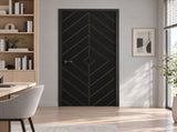 24 in. x 80 in. Hollow Core Black Painted Composite MDF Interior Door Slab B2763P609392