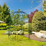 ZNTS 207*207*270cm Courtyard Wrought Iron Gazebo Iron Arch Black 84837091