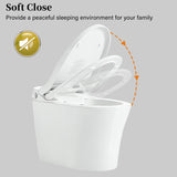 Smart toilet with Built-in Seat, One Piece Elongated Modern Toilet with Adjustable Temp N753P222587W