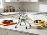 4-Blade Commercial Vegetable Fruit Chopper, Stainless Steel French Fry Cutter with 1/4" 3/8" 1/2" 17958472