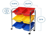 Rolling Utility Organizer Storage Cart, for Home Office, School, Classroom, Scrapbook, Hobby, Craft, 08300923